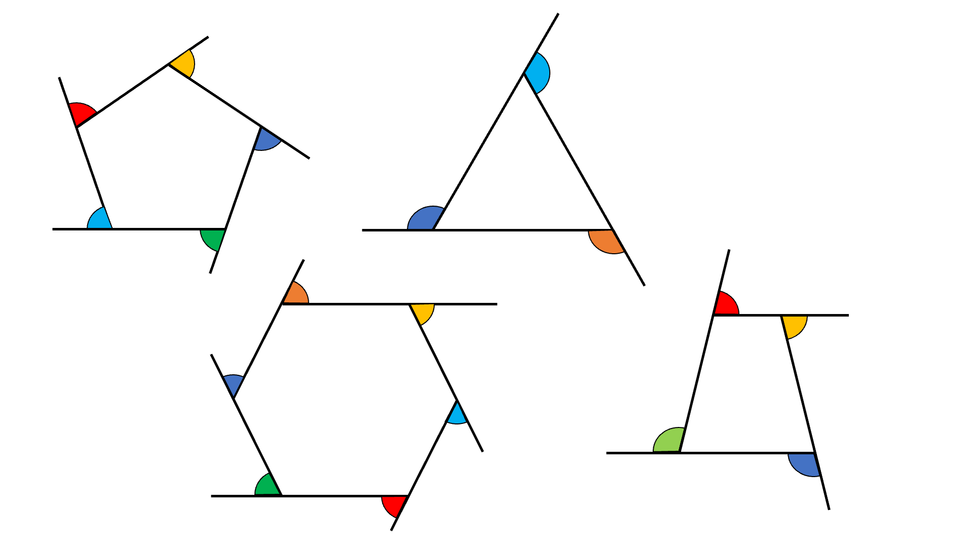 Exterior Angles in Polygons – Animated – Addvance Maths